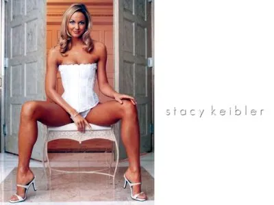 Stacy Keibler White Water Bottle With Carabiner