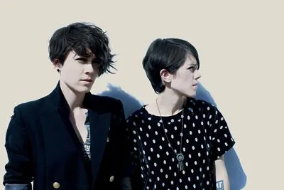 Tegan and Sara White Water Bottle With Carabiner