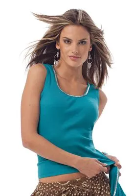 Alessandra Ambrosio Women's Deep V-Neck TShirt