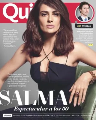 Salma Hayek White Water Bottle With Carabiner