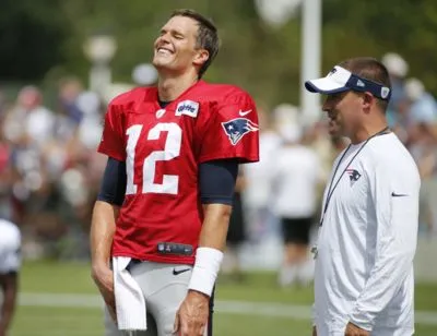 Tom Brady White Water Bottle With Carabiner