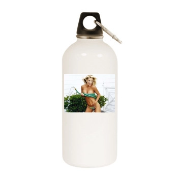 Shannon Tweed White Water Bottle With Carabiner