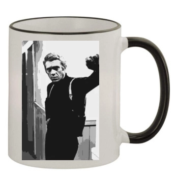 Steve Mcqueen 11oz Colored Rim & Handle Mug