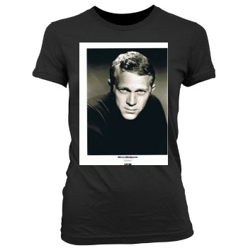 Steve Mcqueen Women's Junior Cut Crewneck T-Shirt