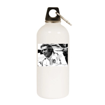 Steve Mcqueen White Water Bottle With Carabiner