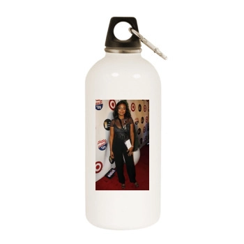 Tatyana Ali White Water Bottle With Carabiner