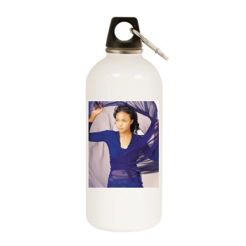 Tatyana Ali White Water Bottle With Carabiner