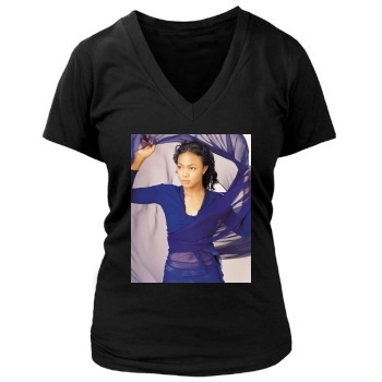 Tatyana Ali Women's Deep V-Neck TShirt