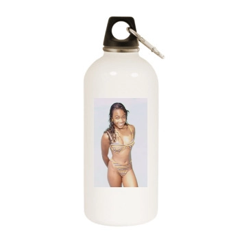 Tatyana Ali White Water Bottle With Carabiner