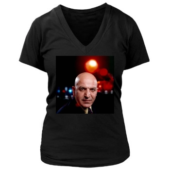 Telly Savalas Women's Deep V-Neck TShirt