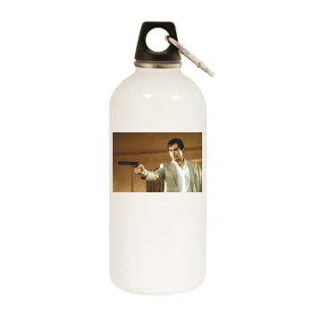 Timothy Dalton White Water Bottle With Carabiner