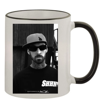 Travis Barker 11oz Colored Rim & Handle Mug