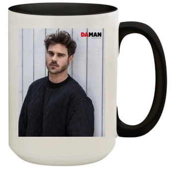 Grey Damon 15oz Colored Inner & Handle Mug