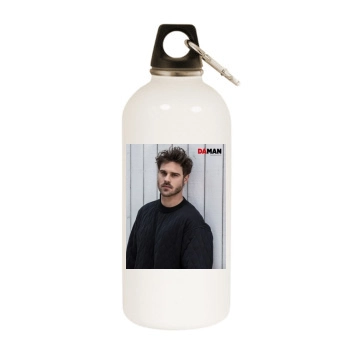 Grey Damon White Water Bottle With Carabiner