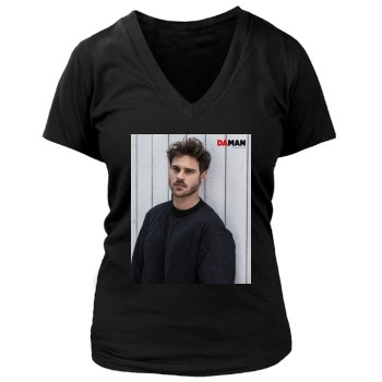 Grey Damon Women's Deep V-Neck TShirt