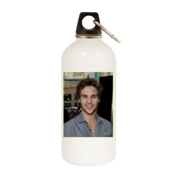 Grey Damon White Water Bottle With Carabiner