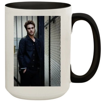 Grey Damon 15oz Colored Inner & Handle Mug