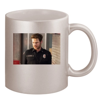 Grey Damon 11oz Metallic Silver Mug