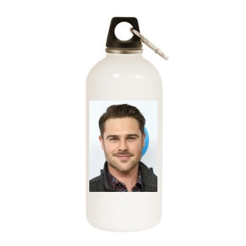 Grey Damon White Water Bottle With Carabiner