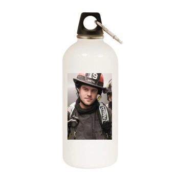 Grey Damon White Water Bottle With Carabiner