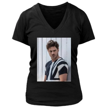 Grey Damon Women's Deep V-Neck TShirt