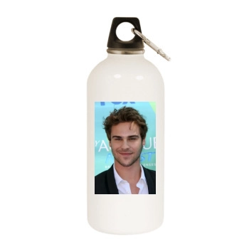 Grey Damon White Water Bottle With Carabiner