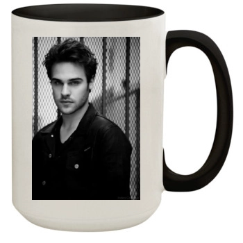 Grey Damon 15oz Colored Inner & Handle Mug