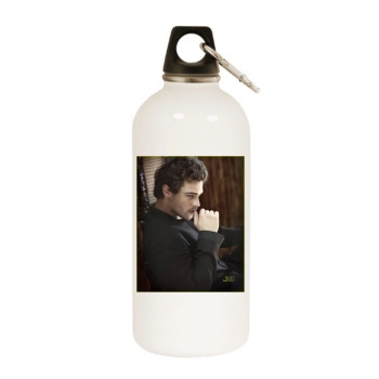 Grey Damon White Water Bottle With Carabiner