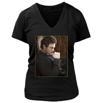 Grey Damon Women's Deep V-Neck TShirt