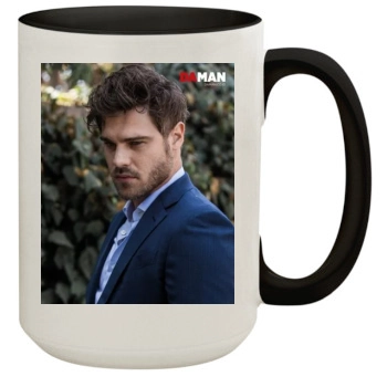 Grey Damon 15oz Colored Inner & Handle Mug