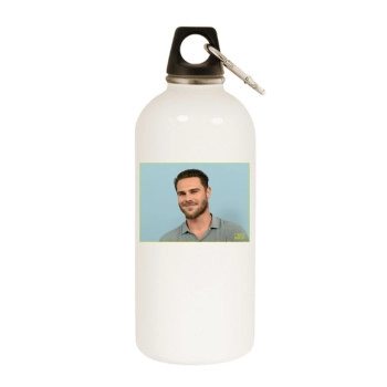 Grey Damon White Water Bottle With Carabiner