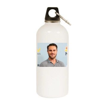 Grey Damon White Water Bottle With Carabiner