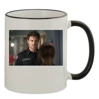 Grey Damon 11oz Colored Rim & Handle Mug