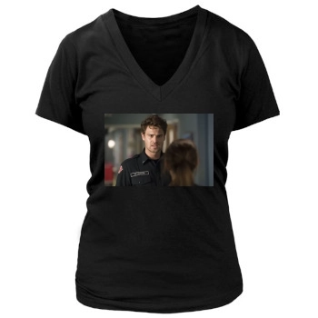 Grey Damon Women's Deep V-Neck TShirt