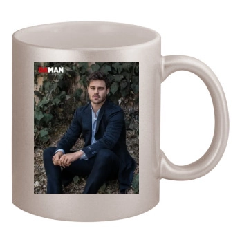 Grey Damon 11oz Metallic Silver Mug