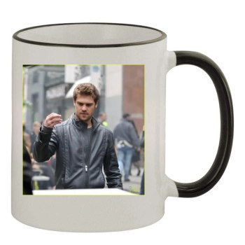 Grey Damon 11oz Colored Rim & Handle Mug