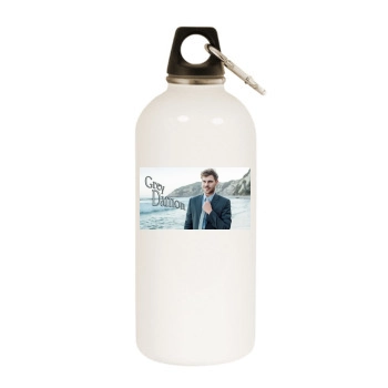 Grey Damon White Water Bottle With Carabiner