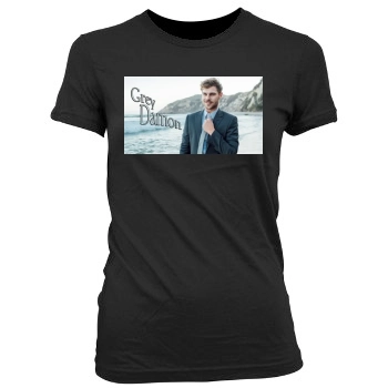 Grey Damon Women's Junior Cut Crewneck T-Shirt