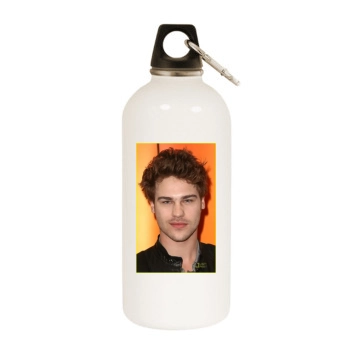 Grey Damon White Water Bottle With Carabiner