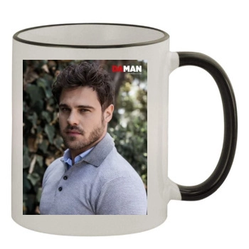 Grey Damon 11oz Colored Rim & Handle Mug