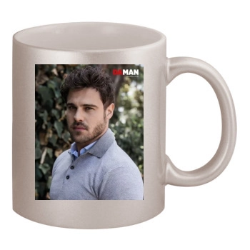 Grey Damon 11oz Metallic Silver Mug