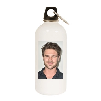 Grey Damon White Water Bottle With Carabiner