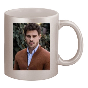 Grey Damon 11oz Metallic Silver Mug