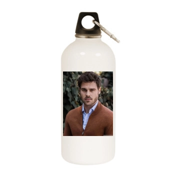 Grey Damon White Water Bottle With Carabiner