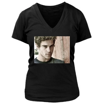 Grey Damon Women's Deep V-Neck TShirt