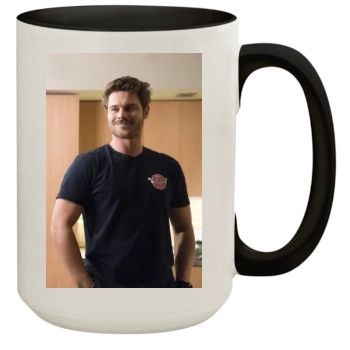 Grey Damon 15oz Colored Inner & Handle Mug