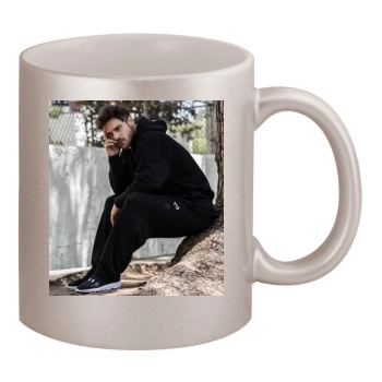 Grey Damon 11oz Metallic Silver Mug