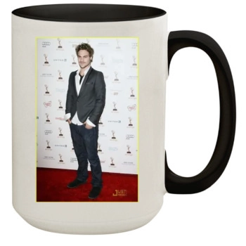 Grey Damon 15oz Colored Inner & Handle Mug