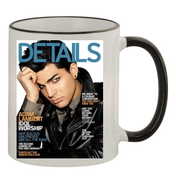 Adam Lambert 11oz Colored Rim & Handle Mug