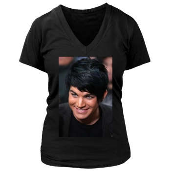 Adam Lambert Women's Deep V-Neck TShirt